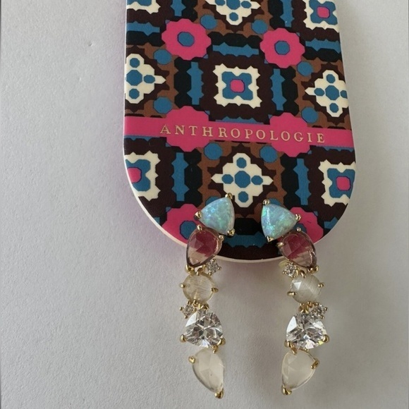 Anthropologie Geometric Dangle Anthropologie Mixed Stone Earrings